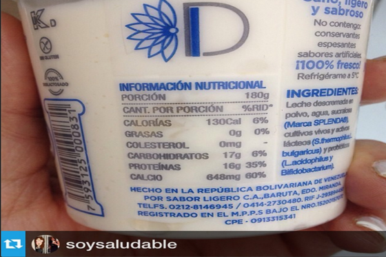 Ciencias amante Rocío Yogurt D'light | Leyendo la etiqueta de los alimentos